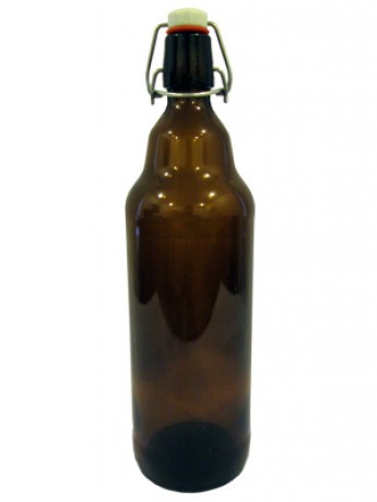 Glass bottle with a cork stopper 1000 ml