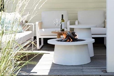 Outdoor table - gas fireplace Cosi Cosiglobe white