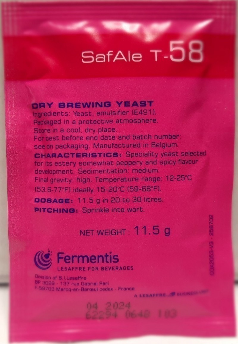 Yeast Safale T-58 11.5g