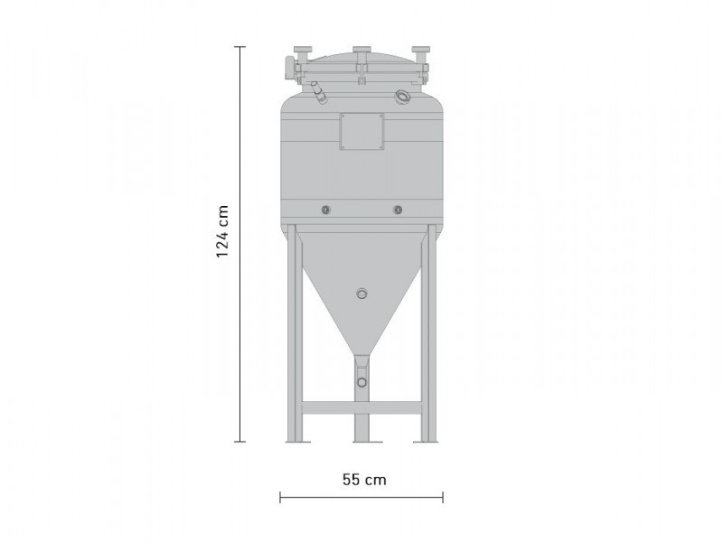 Conical container CCT 120l 2.5 bar