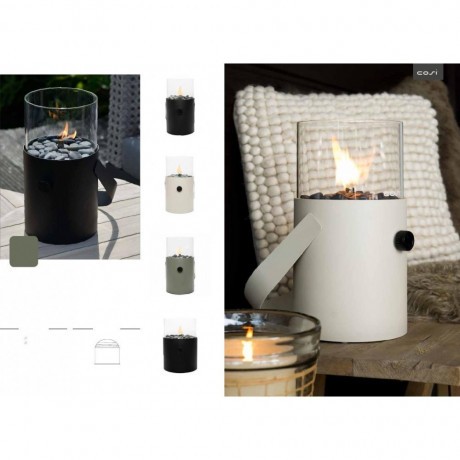 Outdoor gas tabletop mini fireplace COSI Cosiscoop Original Ivory