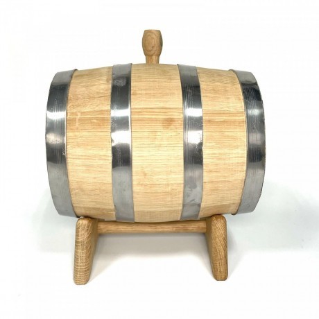 Oak barrel 5l M+ with glass bottoms