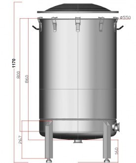 Distillation cube for 200 liters