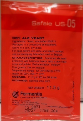 Yeast Safale US-05 - 11.5 gr