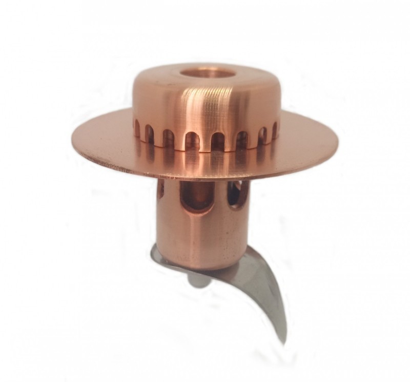 Copper cap without plate