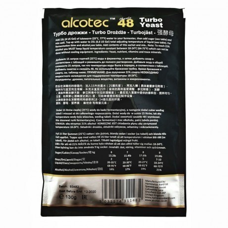 alcohol yeast ALCOTEC TURBO CLASSIC 48