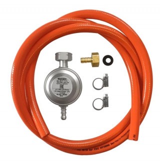 Set for connecting to a gas cylinder, 30 mbar reducer, 200 cm hose and Ø9 mm fitting