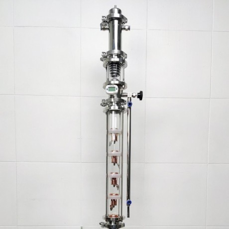 Cap column with 25 l cube from 2 inch stainless steel 4 level
